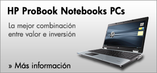 Hewlett-Packard Probook Notebooks PCs. La mejor combinaci&oacute;n entre valor e inversi&oacute;n.