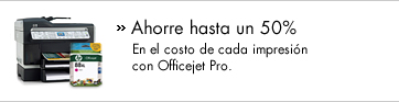 Ahorre hasta un 50 por ciento. En el costo de cada impresi�n con Officejet Pro.