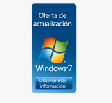 Oferta de actualizaci&oacute;n. Windows&reg; 7. Obtener m&aacute;s informaci&oacute;n.