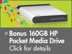 Bonus 160GB hp pocket media drive