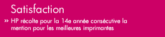 HP r�colte pour la 14e ann�e cons�cutive la mention pour les meilleures imprimantes