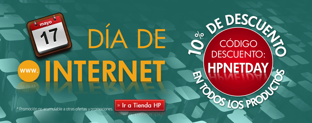Día de internet – 10% de descuento – Código: HPNETDAY