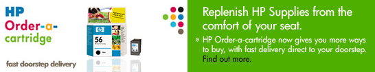 Replenish HP Supplies from the comfort of your seat 