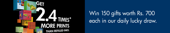 Win 150 gifts worth Rs.700 each in our daily lucky draw.