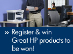 Register & win. Great HP products to be won!