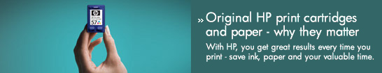 Original HP print cartridges and paper - why they matter. With Hewlett Packard, you get great results every time you print - save ink, paper and your valuable time.