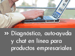 Diagn�stico, auto-ayuda y chat en l�nea para productos empresariales