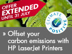 Offset your carbon emissions with HP LaserJet Printers