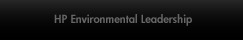 HP Environmental Leadership