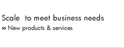 Scale to meet business needs: New products & services.