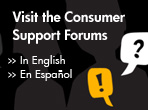 Visit the Consumer Support Forums