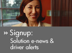 Signup: Solution e-news & driver alerts