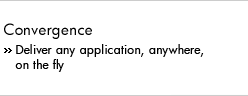 Convergence. Deliver any application, anywhere, on the fly