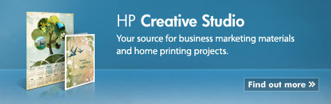 HP Creative Studio - Your source for business marketing materials and home printing projects. Find out more.