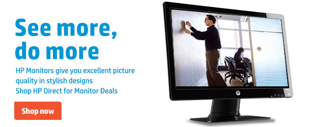 See more, do more. HP Monitors give you excellent picture quality in stylish designs. Shop HP Direct for Monitor Deals. Shop now